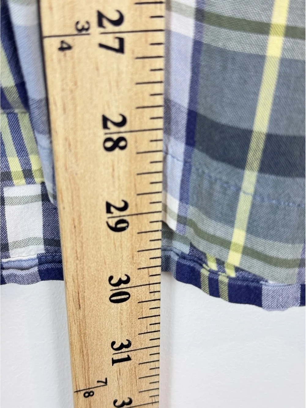 Vintage J.Crew Men’s M Plaid Short Sleeve Cotton Camp Shirt Blue Green 90s